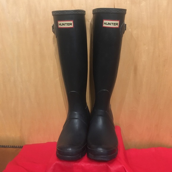 🌲VINTAGE ORIGINAL HUNTER TALL RAIN BOOTS🌲 - Picture 1 of 8